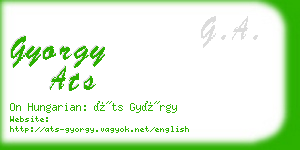 gyorgy ats business card